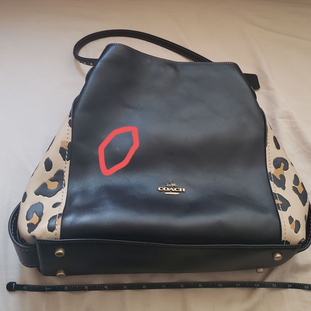 Cheetah animal print Coach tote bag